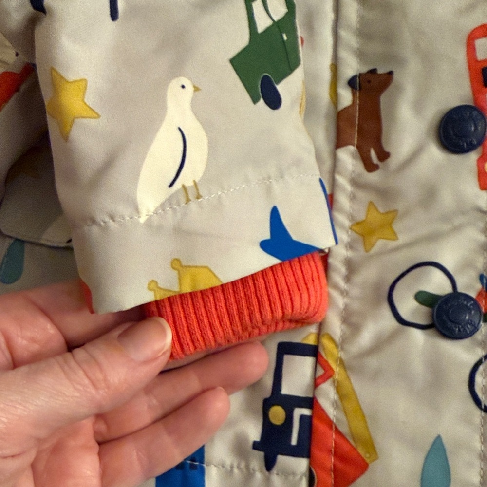 Baby Boden London Patterned Rainshell Jacket - Picture 4 of 5
